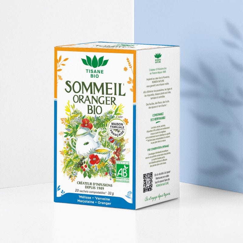 SOMMEIL ORANGER 32G 20 SACHETS Romon Nature  dans votre magasin bio en ligne Etiketbio.eu