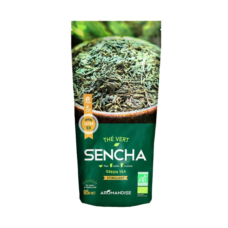 Thé vert Sencha bio 85g Aromandise Aromandise  dans votre magasin bio en ligne Etiketbio.eu