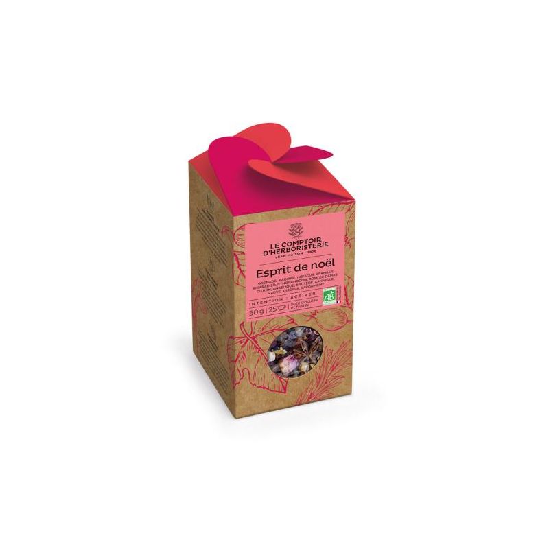 Tisane L’Esprit de Noël bio 50g  Le Comptoir d'Herboristerie  dans votre magasin bio en ligne Etiketbio.eu