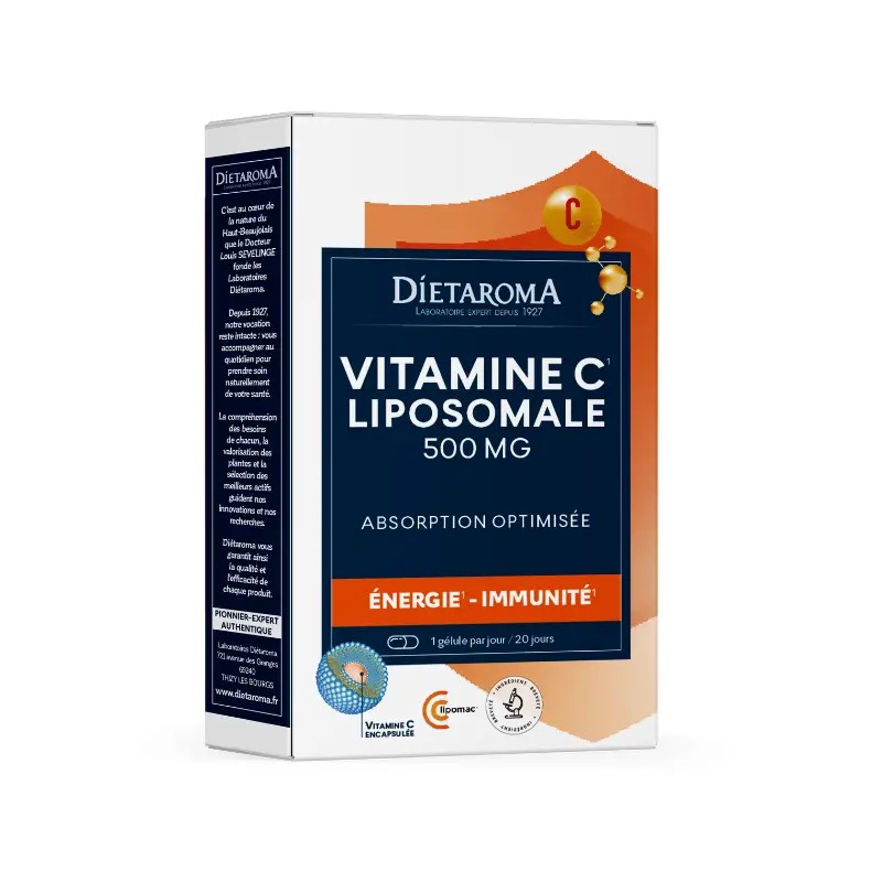 Vitamine C liposomale 500 mg – Dietaroma Dietaroma  dans votre magasin bio en ligne Etiketbio.eu