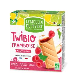 Twibio fourre framboise 150g Moulin du Pivert  dans votre magasin bio en ligne Etiketbio.eu