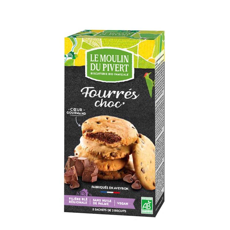 Cookies fourrés chocolat – Moulin du Pivert Moulin du Pivert  dans votre magasin bio en ligne Etiketbio.eu