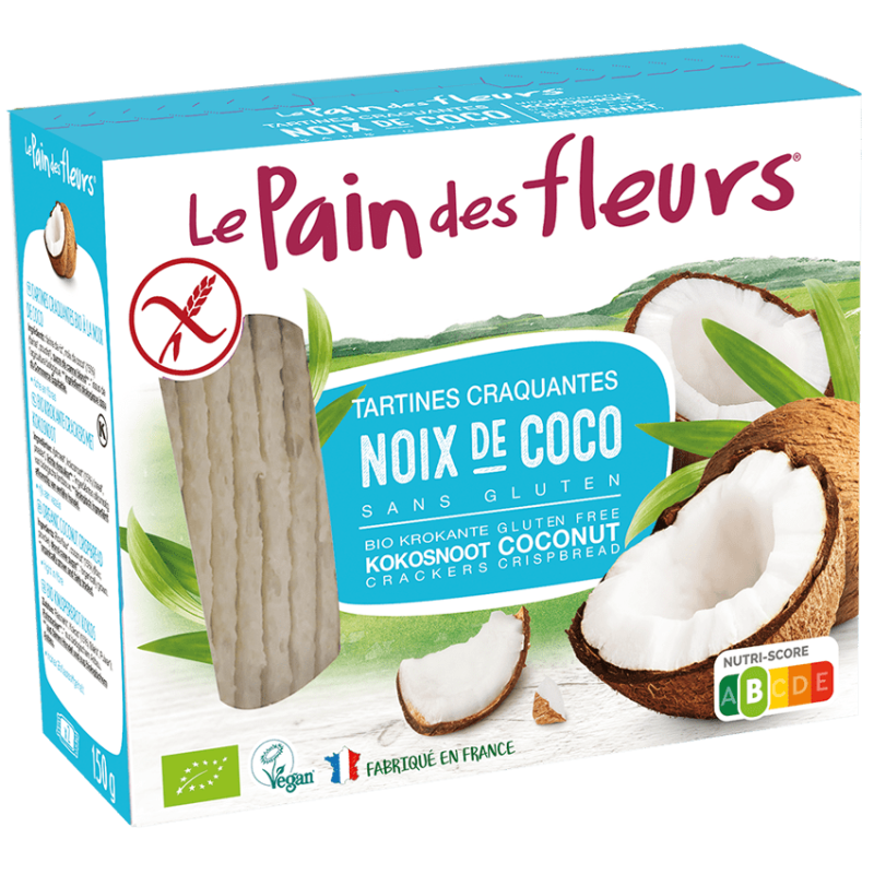 Tartines coco bio sans gluten Le Pain des Fleurs Le Pain des Fleurs  dans votre magasin bio en ligne Etiketbio.eu