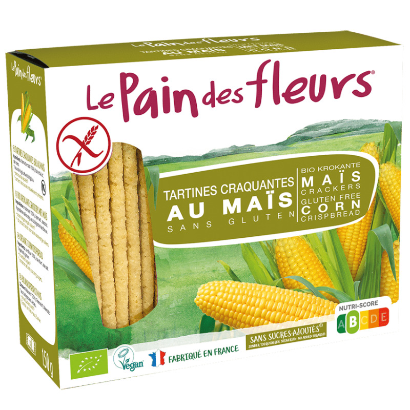 Tartines maïs riz bio Le Pain des Fleurs Le Pain des Fleurs  dans votre magasin bio en ligne Etiketbio.eu