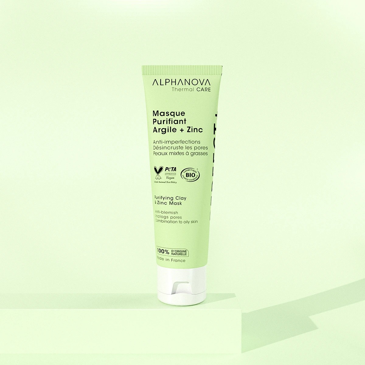 Masque Purifiant Argile + Zinc PERFECT+ 50 ml Alphanova  dans votre magasin bio en ligne Etiketbio.eu
