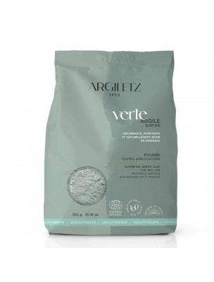 Argile Verte Surfine 300g Argiletz Argiletz  dans votre magasin bio en ligne Etiketbio.eu