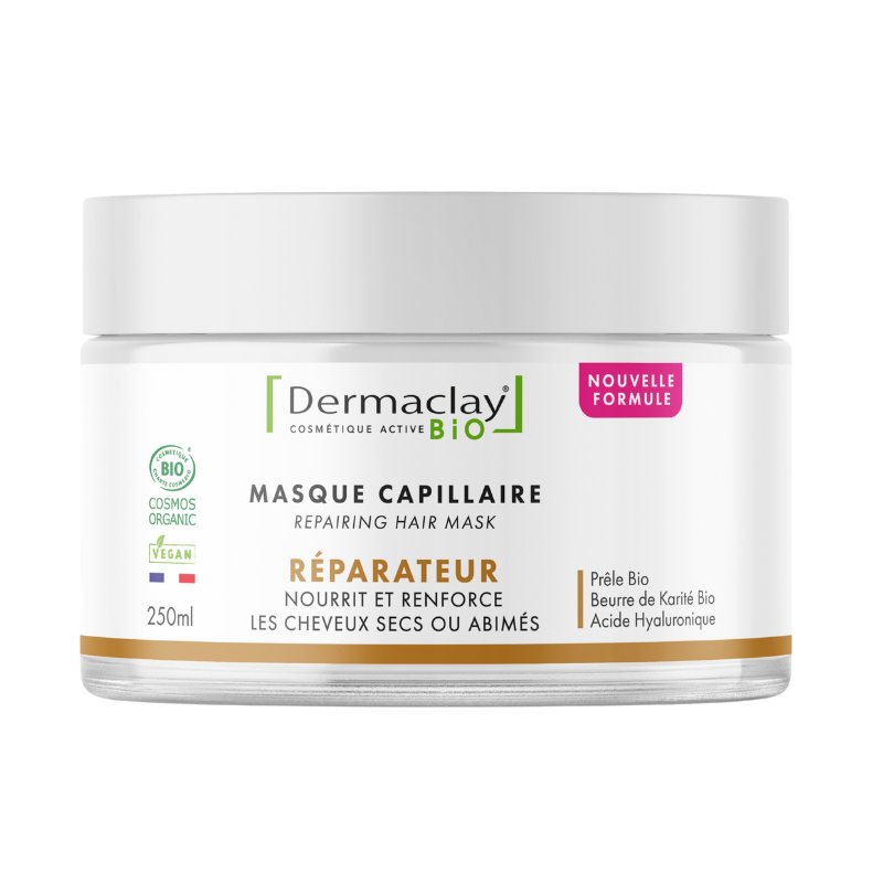 Masque Capillaire Réparateur 250ml Dermaclay Dermaclay  dans votre magasin bio en ligne Etiketbio.eu