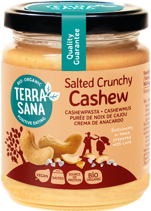 Purée de noix de cajou crunchy au sel TerraSana TerraSana  dans votre magasin bio en ligne Etiketbio.eu