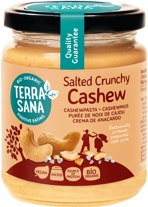 Purée de noix de cajou crunchy au sel TerraSana TerraSana  dans votre magasin bio en ligne Etiketbio.eu