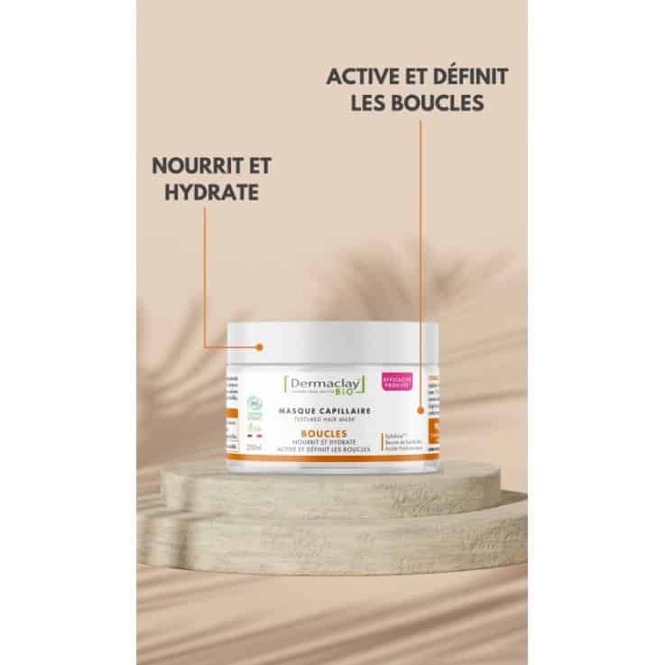 Masque Boucles 250ml Dermaclay Dermaclay  dans votre magasin bio en ligne Etiketbio.eu