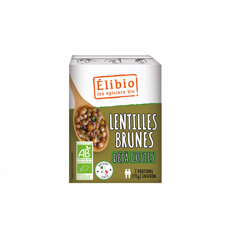 Lentilles 240gr poids net Elibio  dans votre magasin bio en ligne Etiketbio.eu