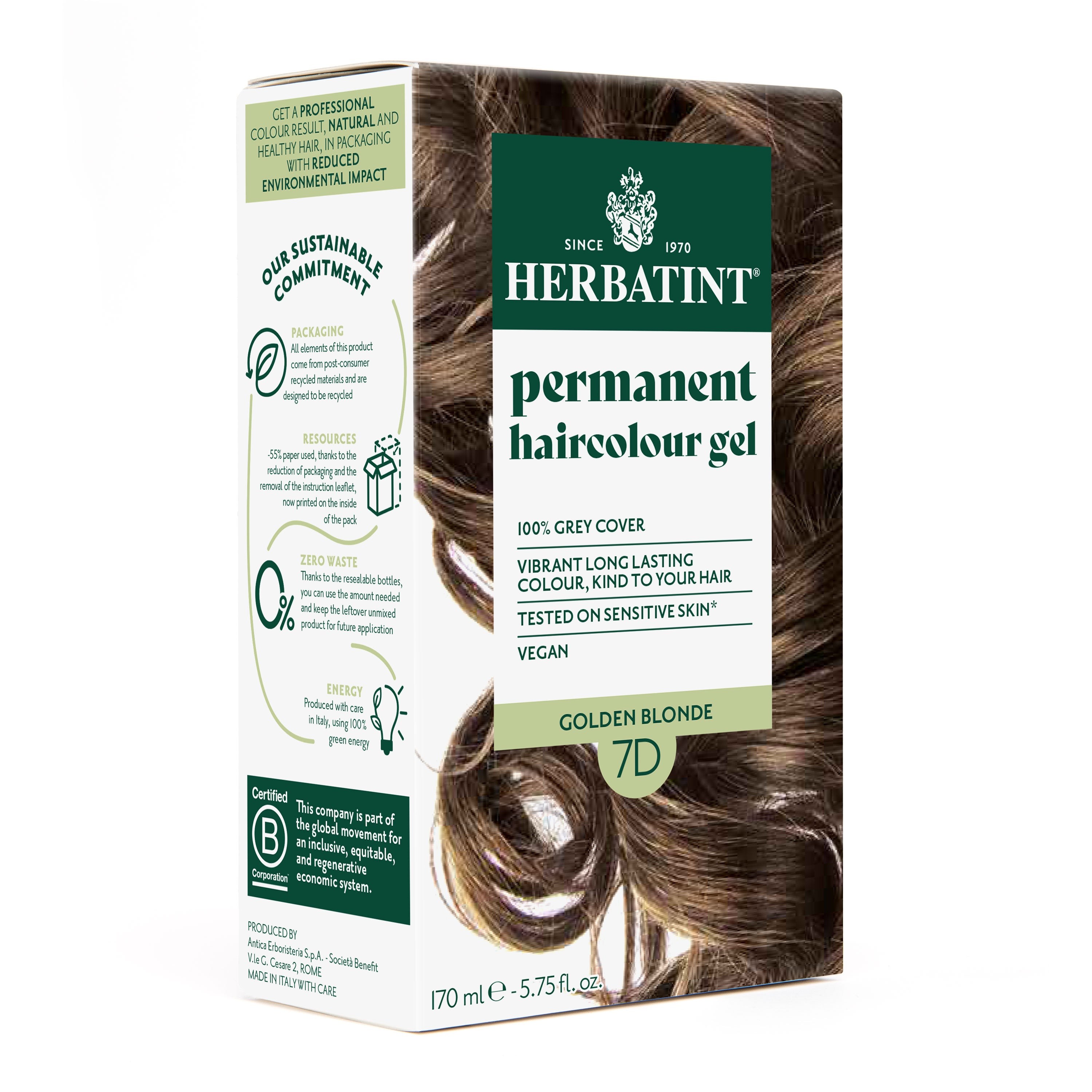 Herbatint 7D Blond Doré Herbatint Herbatint  dans votre magasin bio en ligne Etiketbio.eu