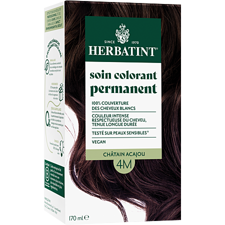 Coloration 4M Châtain Acajou Herbatint Herbatint  dans votre magasin bio en ligne Etiketbio.eu
