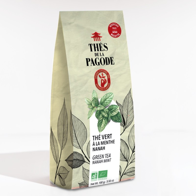 Thé Vert Menthe Bio 100g Les Thés de la Pagode Les Thés de la Pagode  dans votre magasin bio en ligne Etiketbio.eu