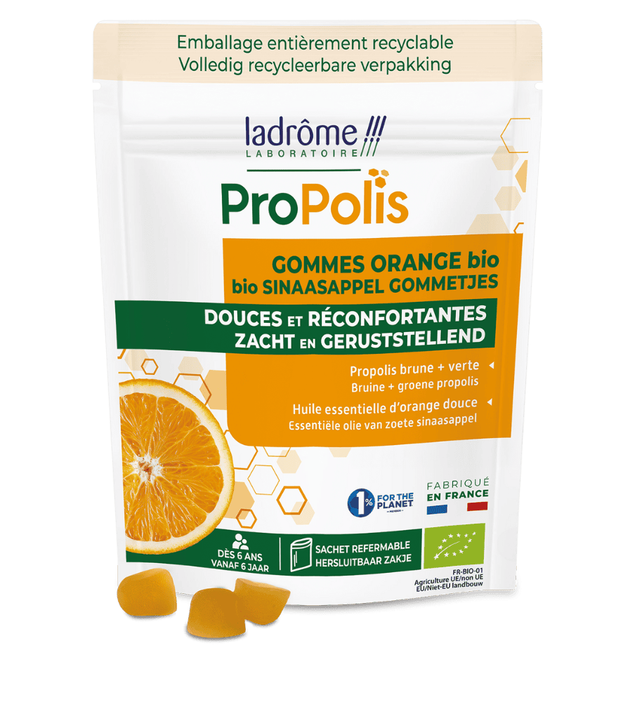 Gommes Propolis Orange Bio Ladrôme Ladrôme  dans votre magasin bio en ligne Etiketbio.eu