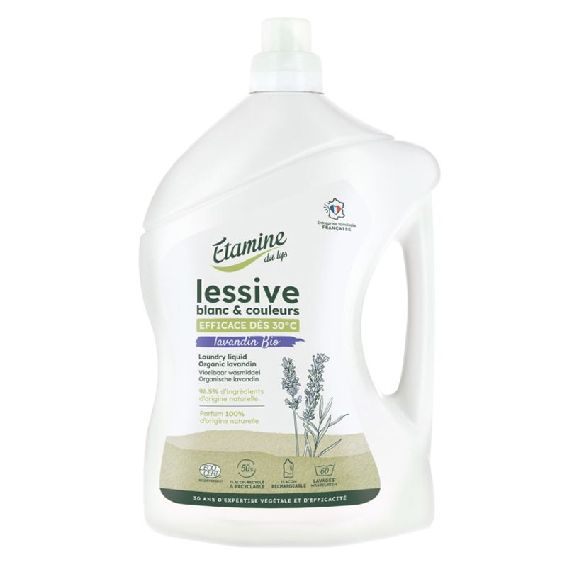 Lessive liquide lavande 3L Etamine du Lys Etamine du Lys  dans votre magasin bio en ligne Etiketbio.eu