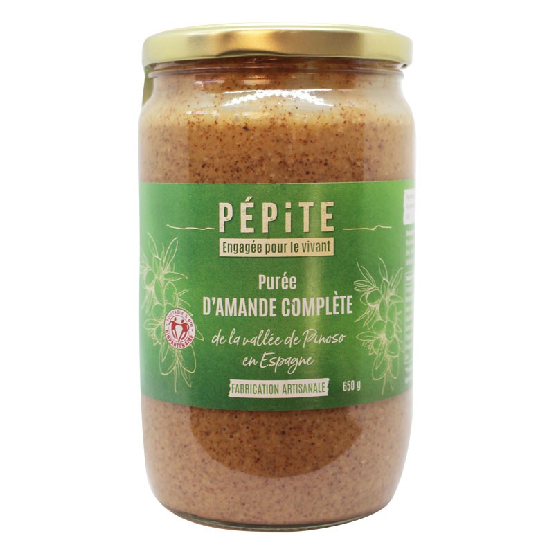 Purée Amande Complète 650g Pépite Pépite  dans votre magasin bio en ligne Etiketbio.eu
