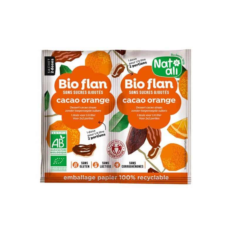 Bioflan cacao orange sans sucre 10g Natali  dans votre magasin bio en ligne Etiketbio.eu