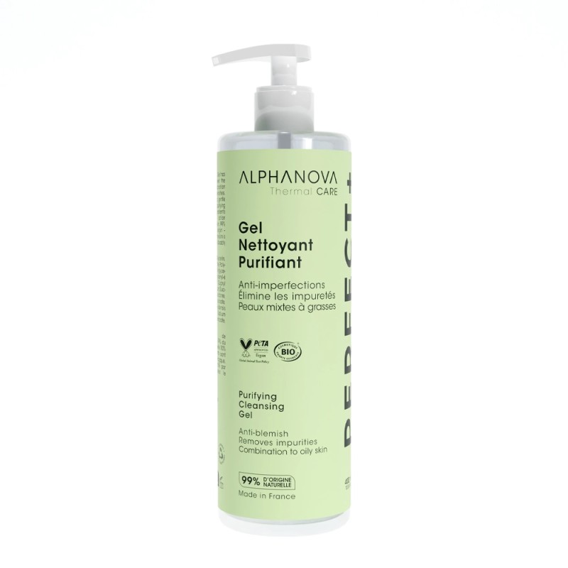 Gel Nettoyant Purifiant Anti-Imperfections Perfect+ 400 ml  Alphanova  dans votre magasin bio en ligne Etiketbio.eu