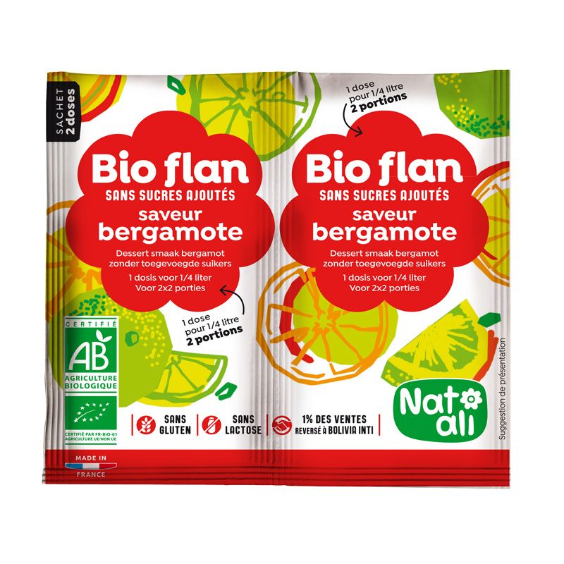 Bioflan bergamote sans sucre Natali  dans votre magasin bio en ligne Etiketbio.eu