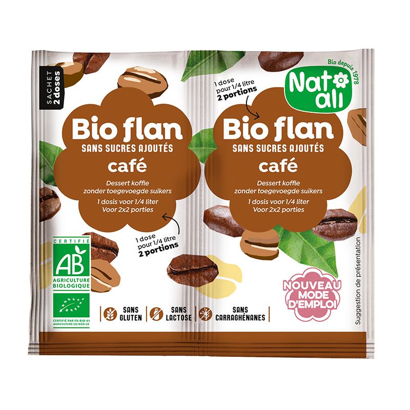 Bioflan au cafe sans sucre 10g Natali  dans votre magasin bio en ligne Etiketbio.eu