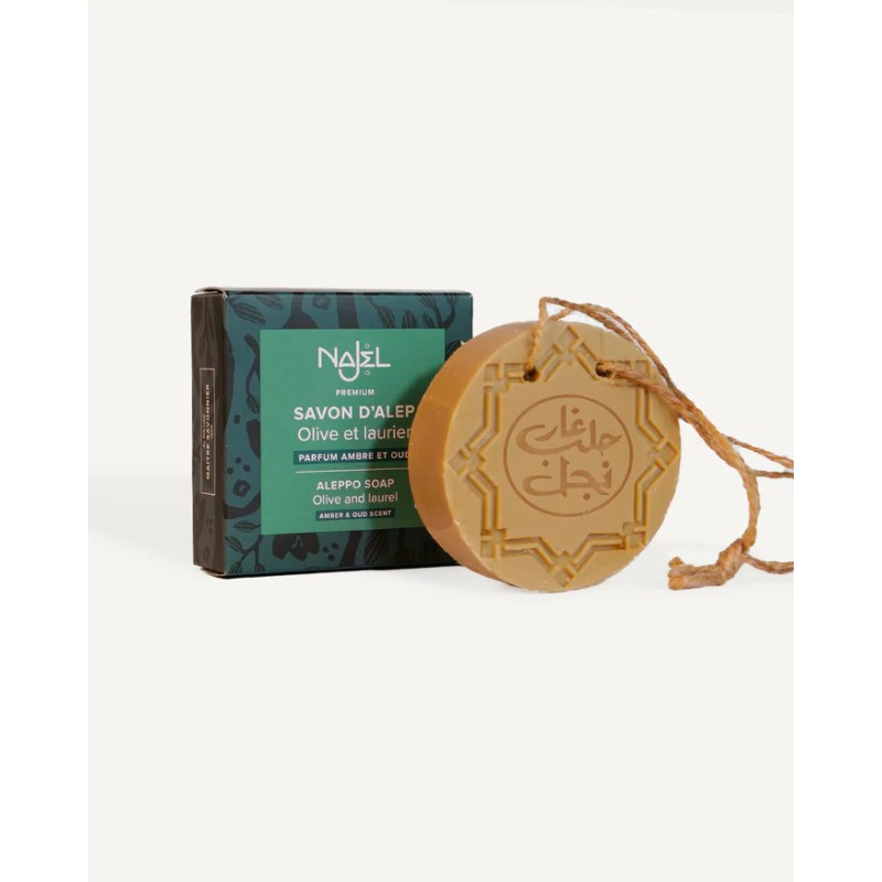Savon d’Alep Ambre & Oud Najel 150g  Najel   dans votre magasin bio en ligne Etiketbio.eu