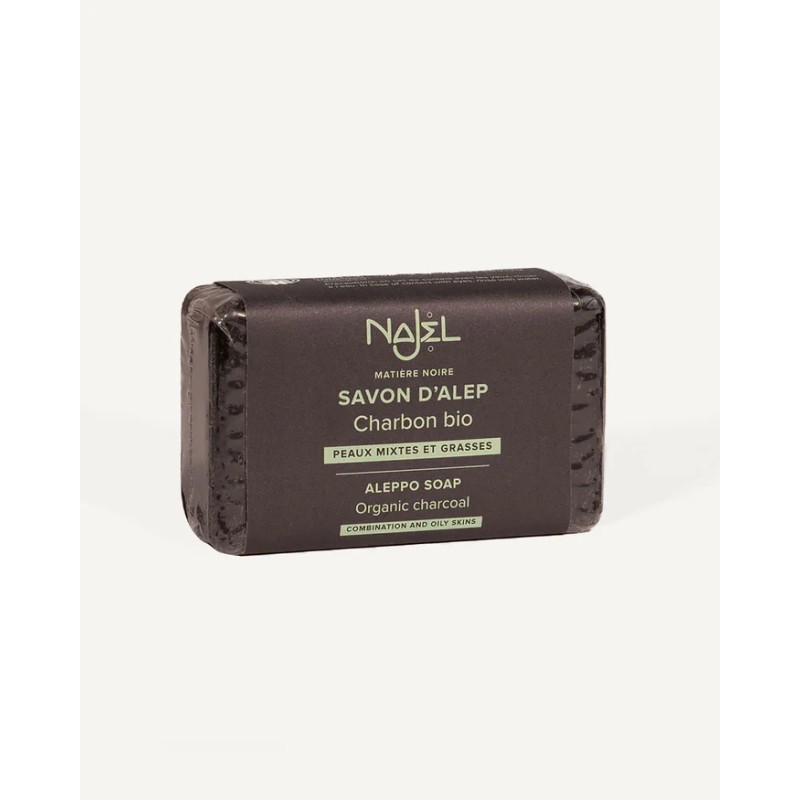 Savon d’Alep au charbon Najel 100g  Najel   dans votre magasin bio en ligne Etiketbio.eu