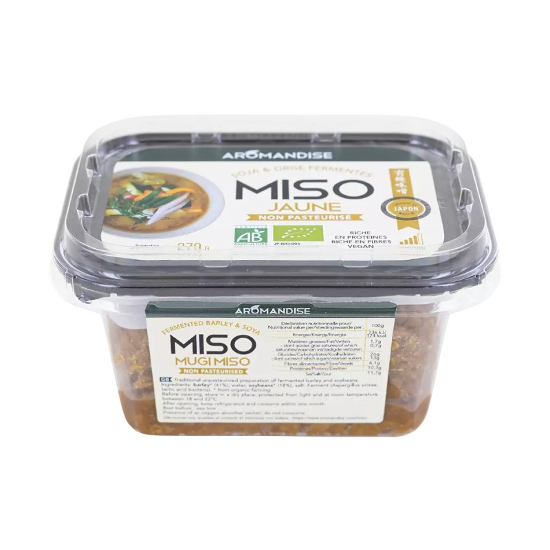 Miso jaune d’orge non pasteurisé Aromandise  Aromandise  dans votre magasin bio en ligne Etiketbio.eu