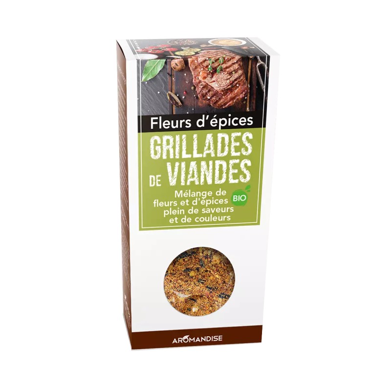 Fleurs d’épices grillades viandes Aromandise  Aromandise  dans votre magasin bio en ligne Etiketbio.eu