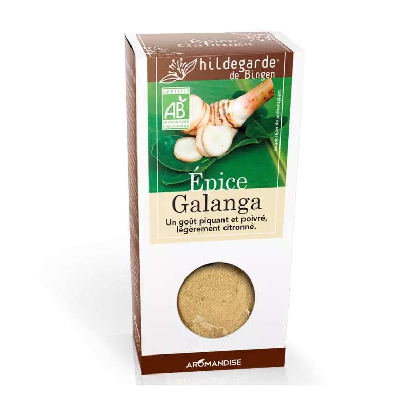 Galanga en poudre bio Aromandise 35g  Hildegarde de Bingen  dans votre magasin bio en ligne Etiketbio.eu