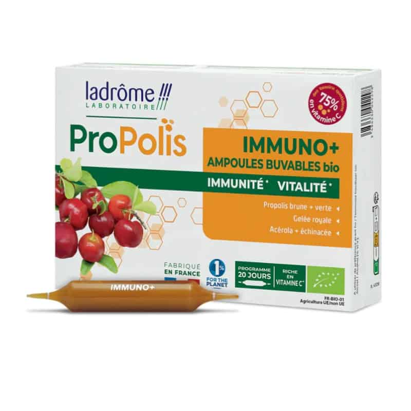 Propolis Immuno+ ampoules Ladrôme 20x10ml  Ladrôme  dans votre magasin bio en ligne Etiketbio.eu