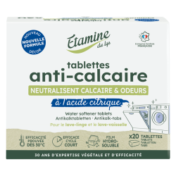 Tablettes anti-calcaire x20 Etamine du Lys Etamine du Lys  dans votre magasin bio en ligne Etiketbio.eu
