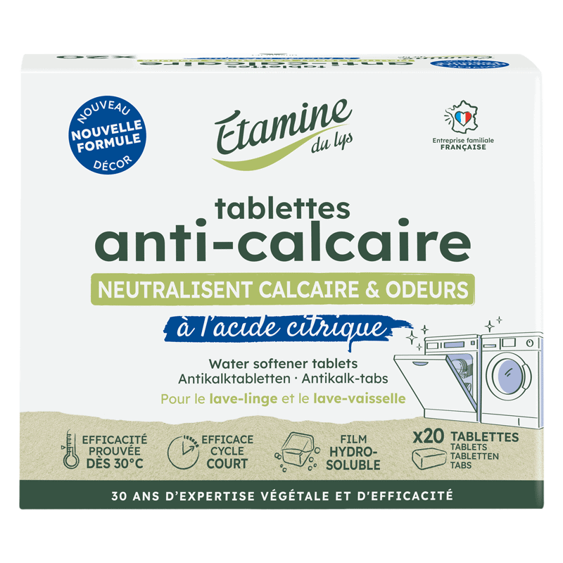 Tablettes anti-calcaire x20 Etamine du Lys Etamine du Lys  dans votre magasin bio en ligne Etiketbio.eu