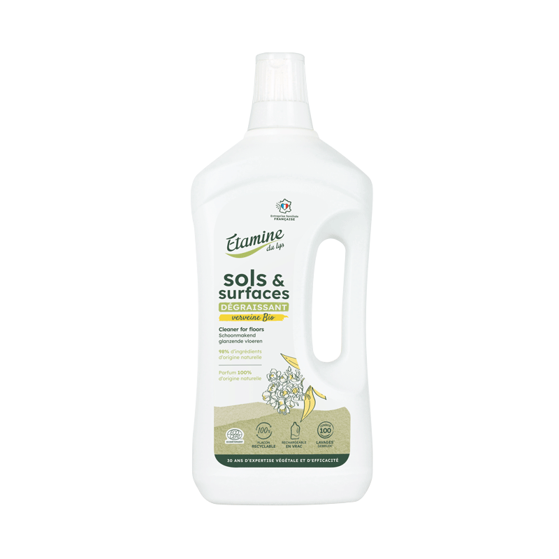 Nettoyant sols & surfaces verveine 1L – Etamine du Lys Etamine du Lys  dans votre magasin bio en ligne Etiketbio.eu
