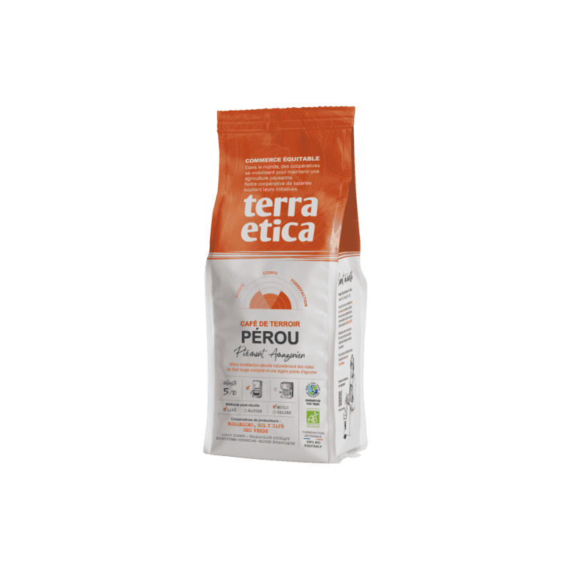 Café Pérou pur arabica 250g moulu Terra Etica  dans votre magasin bio en ligne Etiketbio.eu