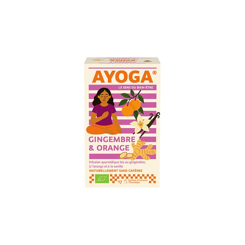 Infusion gingembre orange Ayoga Ayoga  dans votre magasin bio en ligne Etiketbio.eu