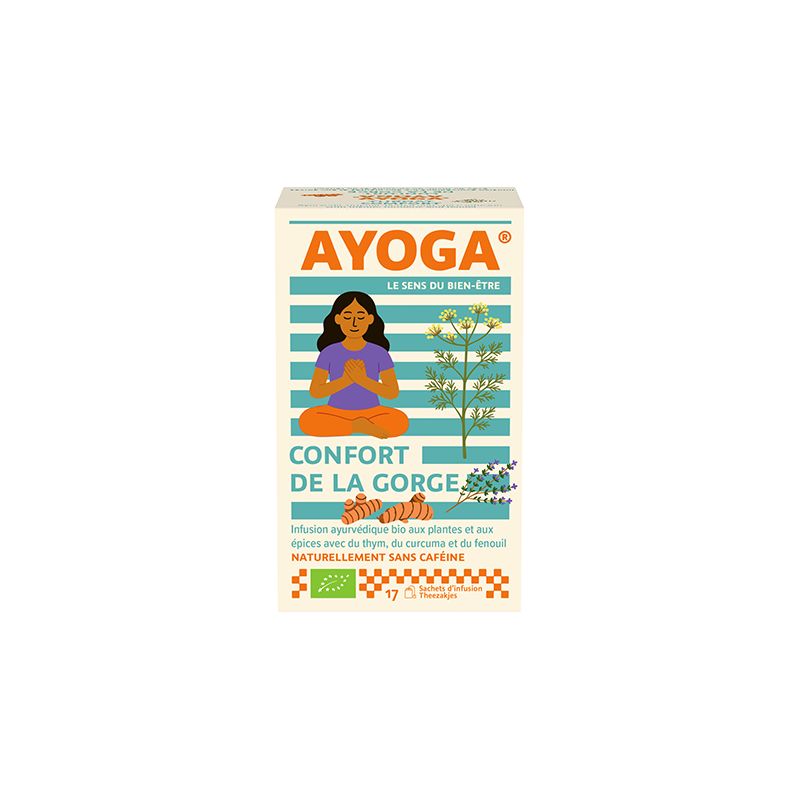 Infusion confort de la gorge Ayoga Ayoga  dans votre magasin bio en ligne Etiketbio.eu