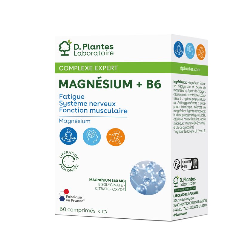 Magnésium B6 D.Plantes – 60 comprimés D.Plantes  dans votre magasin bio en ligne Etiketbio.eu