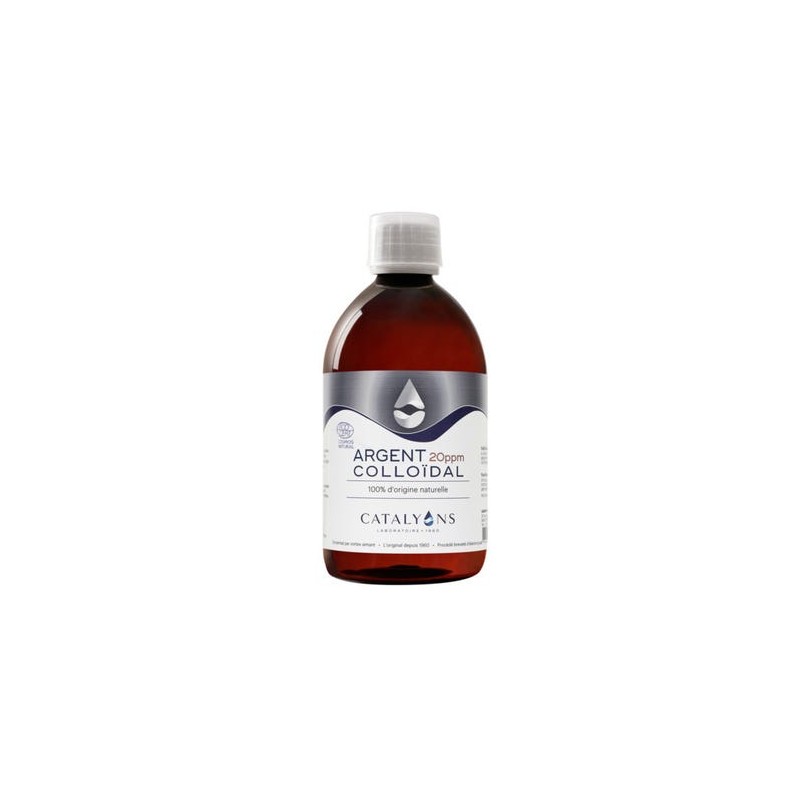 Argent colloidal 20ppm 500ml Catalyons  dans votre magasin bio en ligne Etiketbio.eu