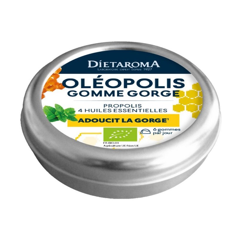 GOMME PROPOLIS RAVINTSARA BOITE METAL 40 Dietaroma  dans votre magasin bio en ligne Etiketbio.eu