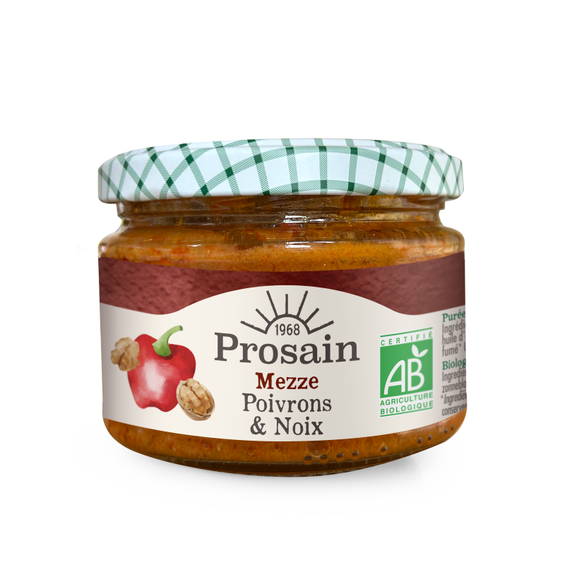 Mezzé poivrons & noix Prosain 220g Prosain  dans votre magasin bio en ligne Etiketbio.eu