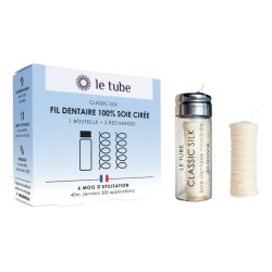 Fil dentaire soie LE TUBE – bouteille 2 bobines Le Tube  dans votre magasin bio en ligne Etiketbio.eu