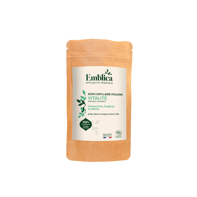 Soin capillaire poudre Vitalité Emblica 100g Emblica  dans votre magasin bio en ligne Etiketbio.eu