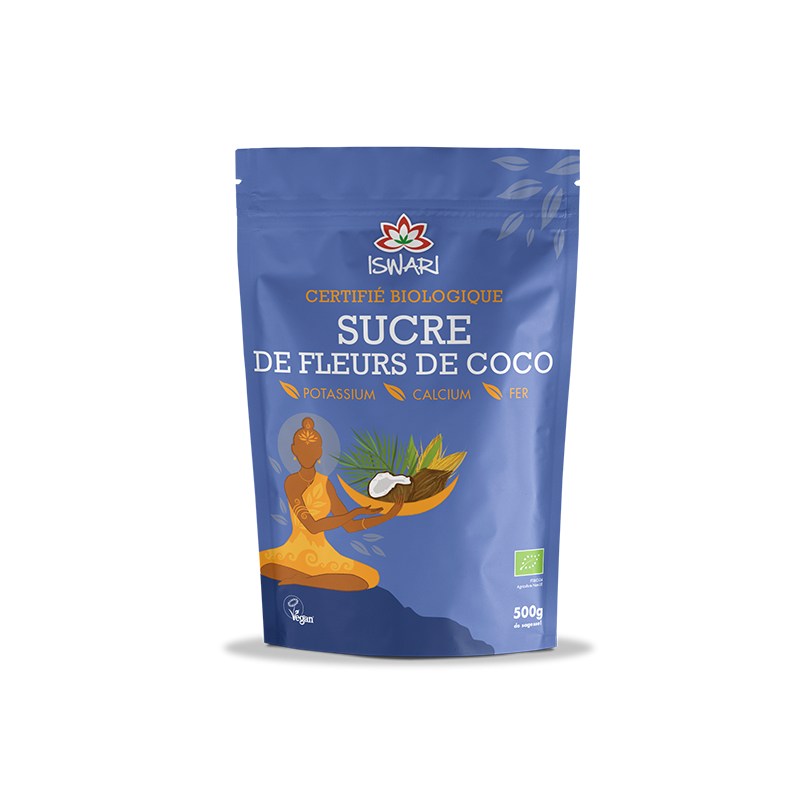 Sucre de coco bio Iswari 500g Iswari  dans votre magasin bio en ligne Etiketbio.eu