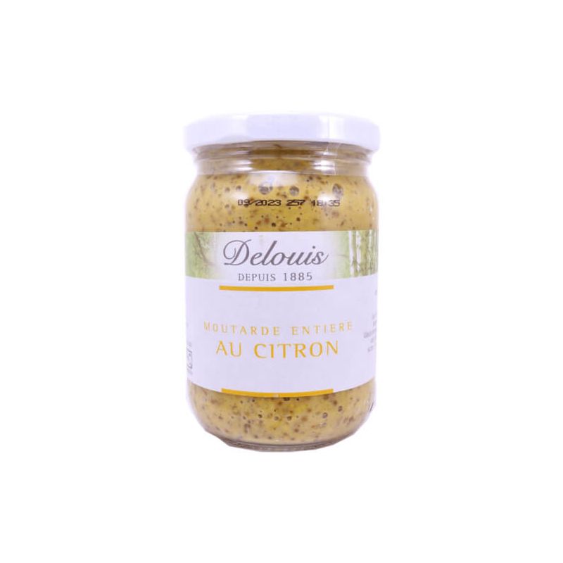 Moutarde ancienne citron Delouis 180 g Delouis  dans votre magasin bio en ligne Etiketbio.eu