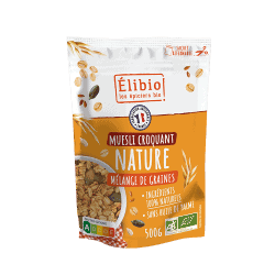 Muesli croquant nature 500g Elibio Elibio  dans votre magasin bio en ligne Etiketbio.eu