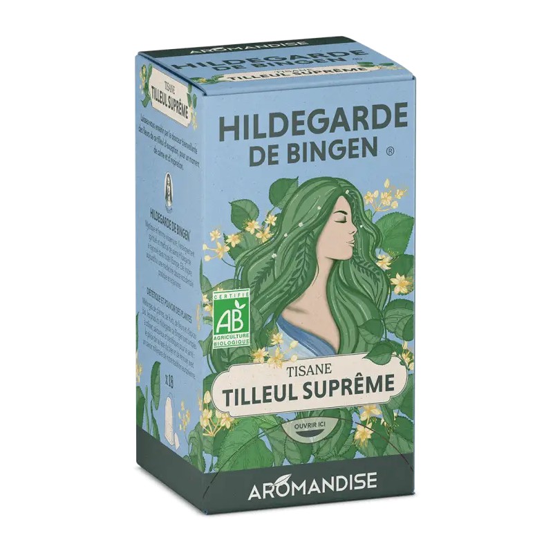 Tisane tilleul bio Hildegarde 18 sachets Hildegarde de Bingen  dans votre magasin bio en ligne Etiketbio.eu