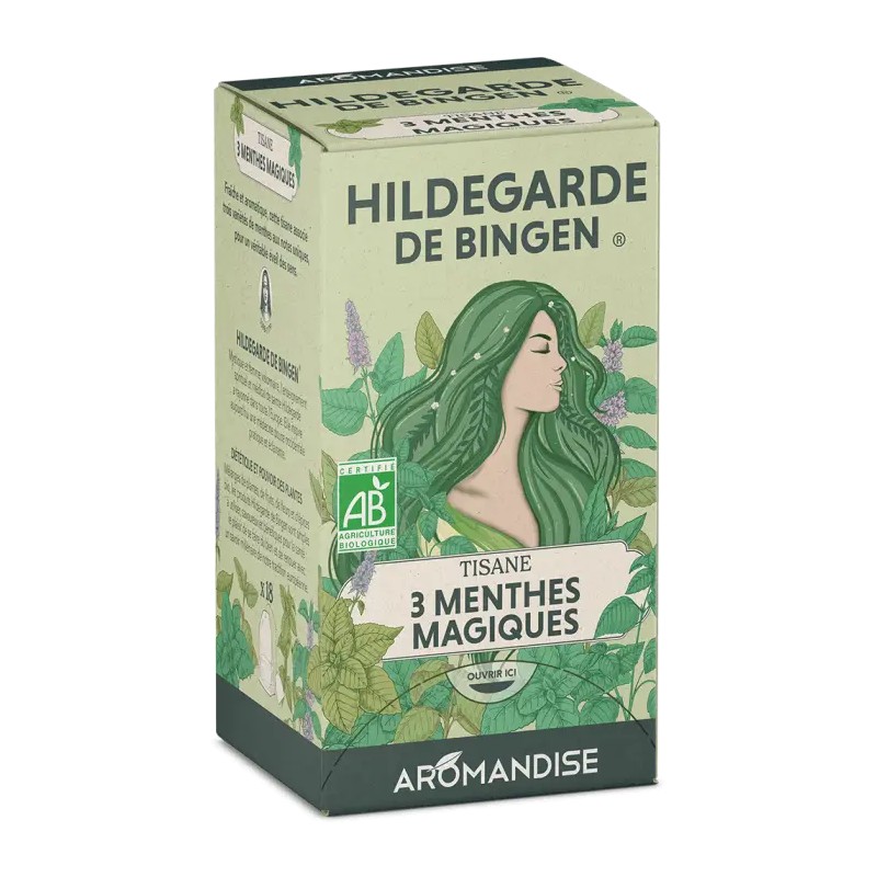 Tisane 3 Menthes Magiques 18 – Hildegarde Hildegarde de Bingen  dans votre magasin bio en ligne Etiketbio.eu