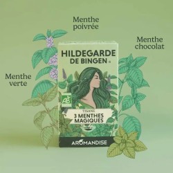 Tisane 3 Menthes Magiques 18 – Hildegarde Hildegarde de Bingen  dans votre magasin bio en ligne Etiketbio.eu