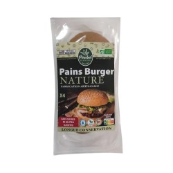 Pain hamburger bio Pinabel x4 250g PINABEL  dans votre magasin bio en ligne Etiketbio.eu